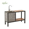 Aluminum Outdoor Kitchen Set with Textilene Door - 11D13B