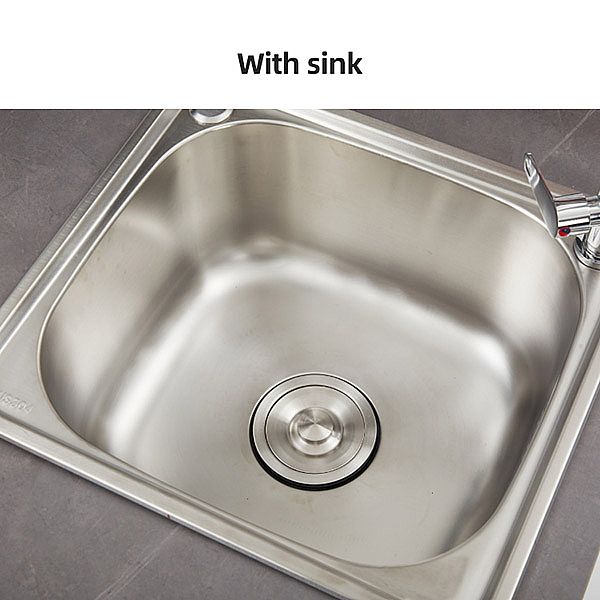 Aluminum Frame Outdoor Kitchen Countertop with Sink and Shelves - 11D13D