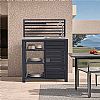 Aluminum Frame Outdoor Kitchen Countertop with Sink and Shelves - 11D13D