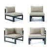 Aluminum Tube with Fire Pit Garden Outdoor Sofa Set - 11C01A