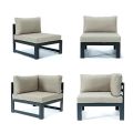 Aluminum Tube with Fire Pit Garden Outdoor Sofa Set - 11C01A