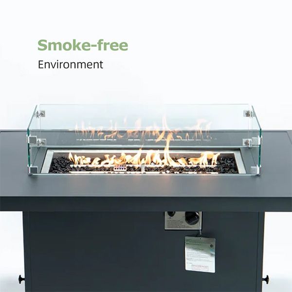 Aluminum Tube with Fire Pit Garden Outdoor Sofa Set - 11C01A