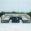 Aluminum Tube with Fire Pit Garden Outdoor Sofa Set - 11C01A