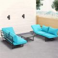 Luxury Outdoor Metal Furniture Pool Lounge Set - 11C01B
