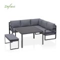 Cast Aluminum Garden Sofa Set with Table and Stool - 11C01F