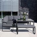 Cast Aluminum Garden Sofa Set with Table and Stool - 11C01F