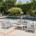 7-Seater Cast Iron Metal Outdoor Sofa Set - 11C01M