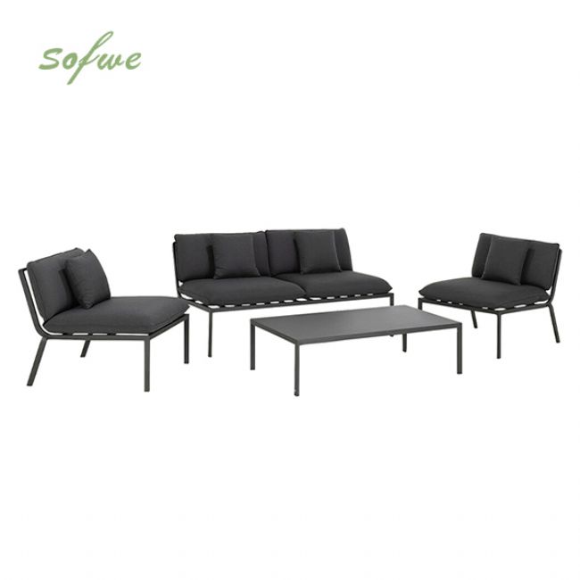 Metal Aluminum 4-piece Outdoor Sofa Set - 11C01R