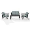 Metal Aluminum 4-piece Conversation Set - 11C01S