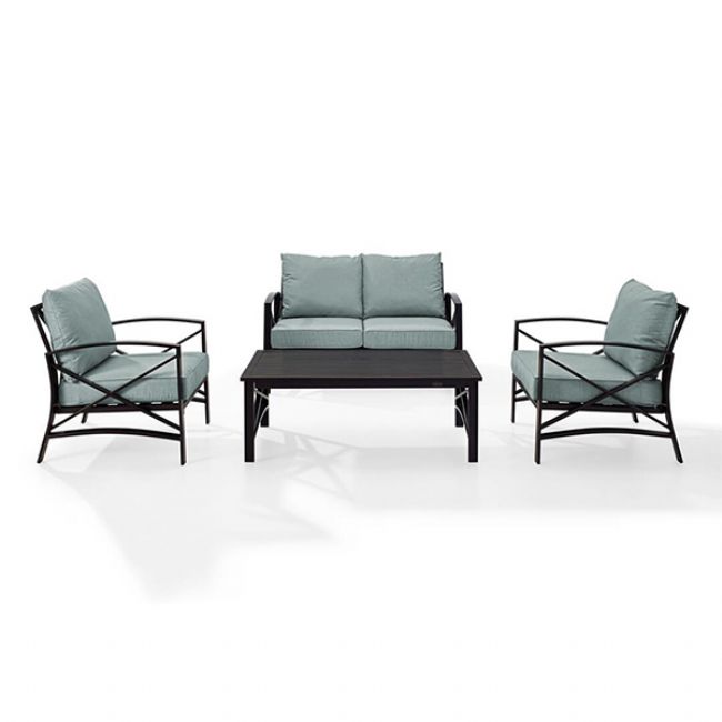 Metal Aluminum 4-piece Conversation Set - 11C01S