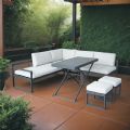 Corner Sofa with Adjustable Height Table - 11C03B