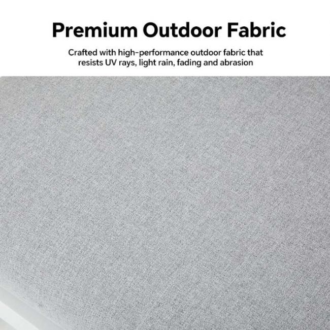 Outdoor 4-piece Aluminum Sofa Set with Wood Grain Finish - 11C11D