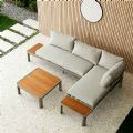 Outdoor Corner Sofa Set with Adjustable Backrest and Loveseat - 11C11G