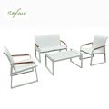 White 4-Piece Outdoor Aluminum Sofa Set - 11C11J