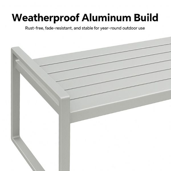 White 4-Piece Outdoor Aluminum Sofa Set - 11C11J