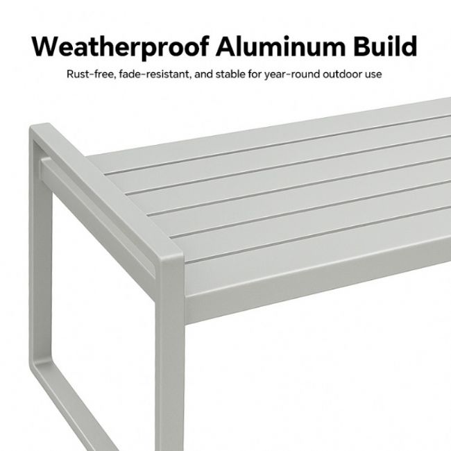 White 4-Piece Outdoor Aluminum Sofa Set - 11C11J