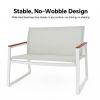 White 4-Piece Outdoor Aluminum Sofa Set - 11C11J