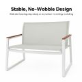 White 4-Piece Outdoor Aluminum Sofa Set - 11C11J