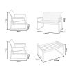 White 4-Piece Outdoor Aluminum Sofa Set - 11C11J