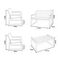 White 4-Piece Outdoor Aluminum Sofa Set - 11C11J