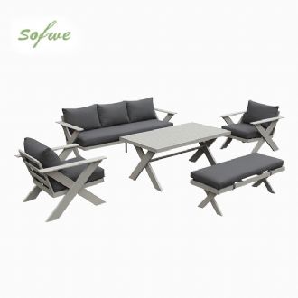 Wholesale Modern Design Outdoor Lounge Sofa Sets with X-leg...