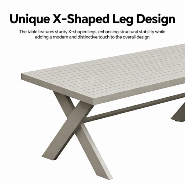 Wholesale Modern Design Outdoor Lounge Sofa Sets with X-leg Table and Bench - 11C12B