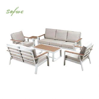 Wholesale 6-piece Outdoor Powder-coated Aluminum Patio Sofa...