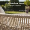 Wholesale All-weather Rope Woven Sofa Set with Outdoor Aluminum Frame Coffee Table - 11C12D
