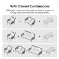 Wholesale All-weather Rope Woven Sofa Set with Outdoor Aluminum Frame Coffee Table - 11C12D