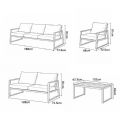 Wholesale Modern Outdoor Garden Compact Design Sofa Set, 5-piece Steel Frame Seating Set - 11C12E