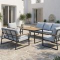 Wholesale Modern Outdoor Garden Compact Design Sofa Set, 5-piece Steel Frame Seating Set - 11C12E