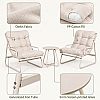 Wholesale 3-Piece Patio Lounge Set with Thick Cushions and Round Glass Table for Balcony Garden Outdoor - 11C12J