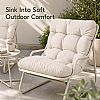 Wholesale 3-Piece Patio Lounge Set with Thick Cushions and Round Glass Table for Balcony Garden Outdoor - 11C12J