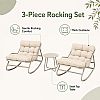 Wholesale 3-Piece Outdoor Rocking Patio Set with Thick Olefin Cushions and Steel Top Table for Balcony Garden Furniture Supply - 11C12L