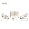 Wholesale 4-Piece Outdoor Patio Conversation Set with Thick Quilted Cushions and Metal Tube Frame - 11C12M