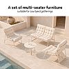 Wholesale 4-Piece Outdoor Patio Conversation Set with Thick Quilted Cushions and Metal Tube Frame - 11C12M