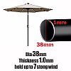 Solar-Powered LED Outdoor Patio Umbrellas Wholesale - 12U01I