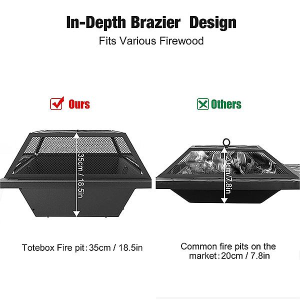 39 inch Outdoor BBQ Fire Pit Table - 10H01B