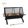 Large Outdoor Rectangular Fire Pit with Grill - 10H01F
