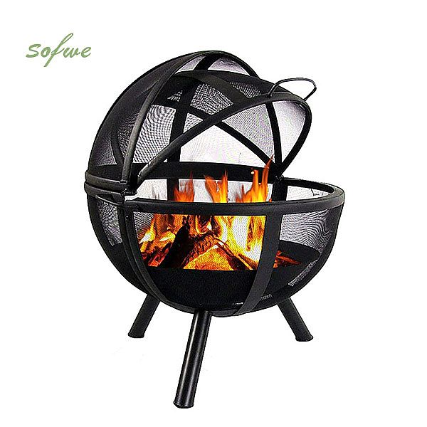 Outdoor Sphere Flaming Ball Fire Pit - 10H01I