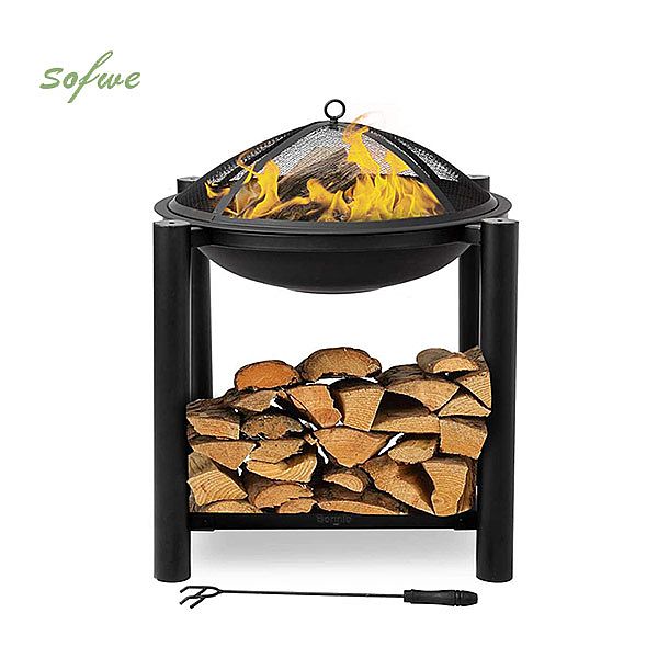 Wholesale Outdoor Round Fire Pit with Rack - 10H01J