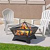 24 Inch Outdoor Wood Burning Fire Pit - 10H01L