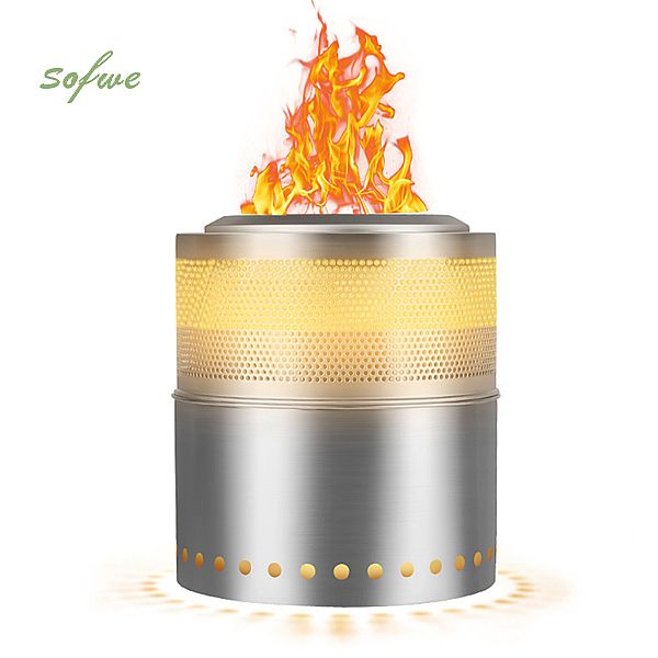 Stainless Steel Porous Smokeless Fire Pit - 10H02K