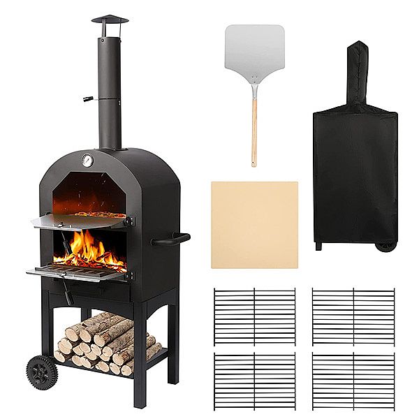 Large Wood-Fired Outdoor Pizza Oven - 11H01B