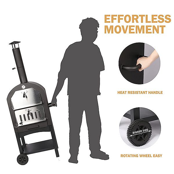 Large Wood-Fired Outdoor Pizza Oven - 11H01B