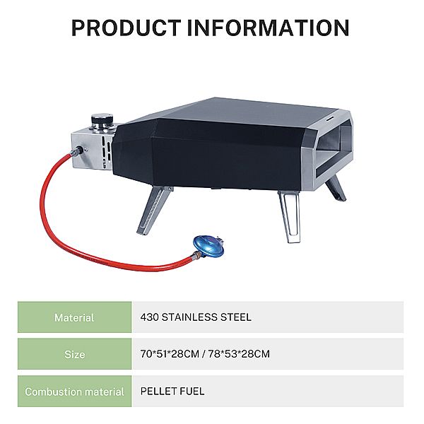 Portable Garden Gas Pizza Oven - 11H01E