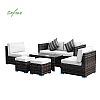 6 Pieces Patio Rattan Conversation Furniture Sets Wholesale - 10C01A