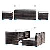 6 Pieces Patio Rattan Conversation Furniture Sets Wholesale - 10C01A