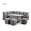 Willow Rattan Furniture Garden Sofa Set - 10C01B