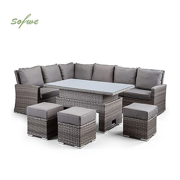 Willow Rattan Furniture Garden Sofa Set - 10C01B